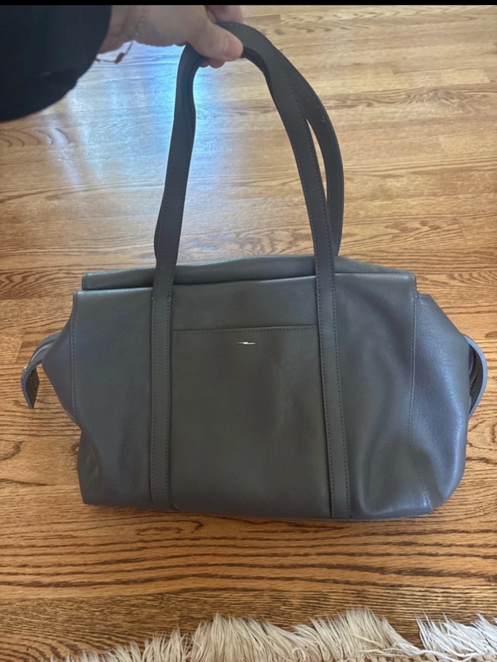 Shinola zip satchel leather handbag